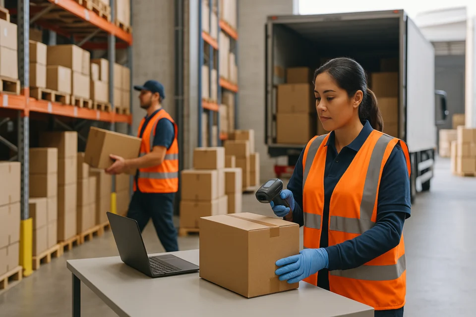 Como a gestão de estoque terceirizada melhora previsibilidade e controle no picking e packing? - apoio visual